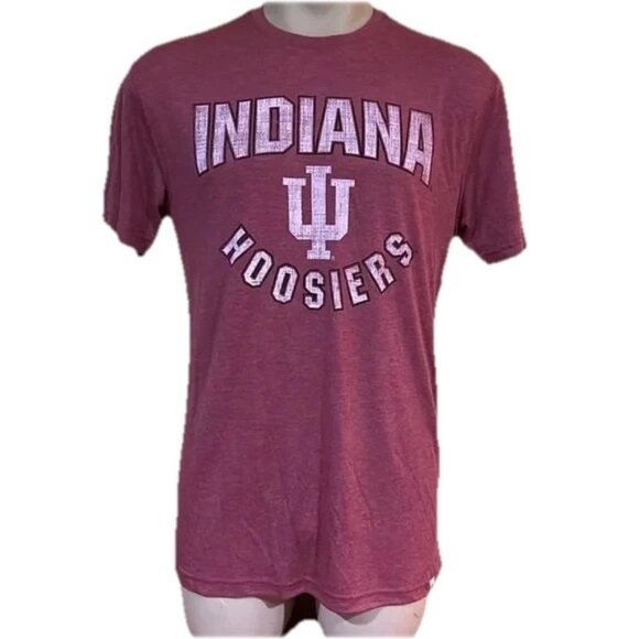NEW Indiana Hoosiers Colosseum Virtual Reality Crew Neck Red T Shirt Men's L - Picture 1 of 4